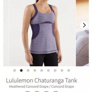 Lululemon Chaturanga Tank Top in Heathered Concord Grape Size 6